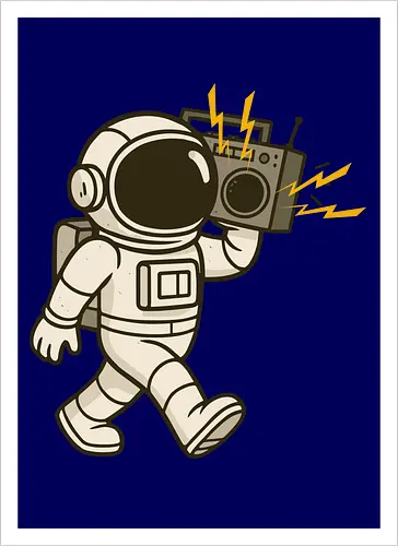 Astronaut with stereo