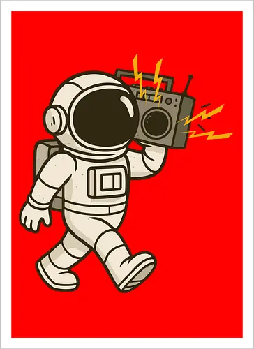 Astronaut with stereo