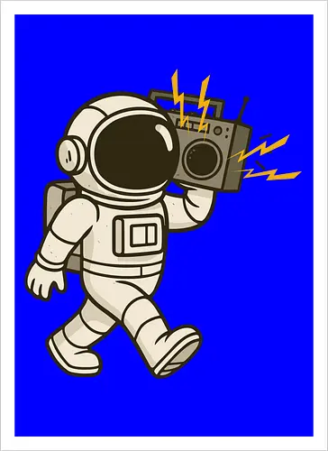 Astronaut with stereo