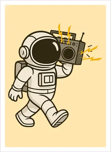 Astronaut with stereo