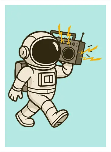 Astronaut with stereo