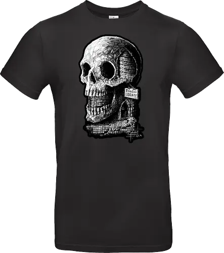 Frieda's Library - Bücher, Lesen, Schädel, Totenkopf, Kplx, Frieda, Zeichnungen - Standard T-Shirt