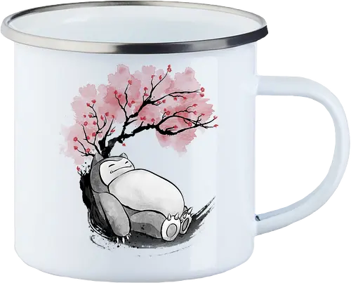 sakura sleeping sumi e