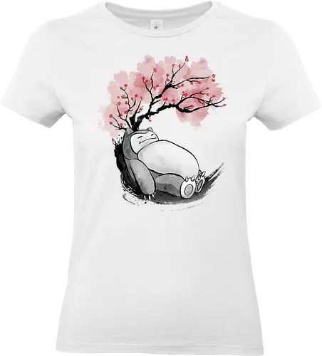 sakura sleeping sumi e - anime, manga, japan, japanese art - Standard T-Shirt (Frauen)