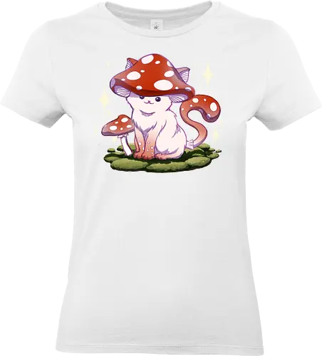 Meowshroom - Pilz, Katze, Mushroom, Cat, Cute, Kawaii - Standard T-Shirt (Frauen)