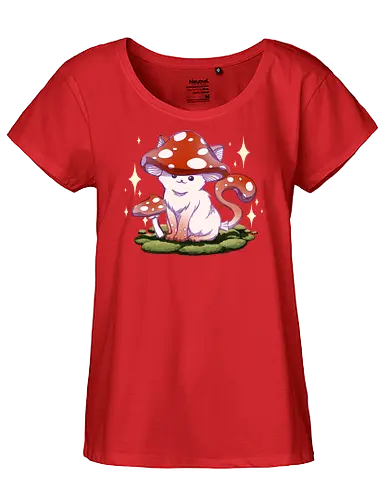Meowshroom - Pilz, Katze, Mushroom, Cat, Cute, Kawaii - Fairtrade Girl Shirt