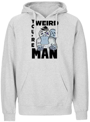 Weird Platypus (Seltsames Schnabeltier) - witzig, rebellisch, subkultur, ironisch, stylisch, plakativ, schräg, platypus, Seltsames, Schnabeltier, urban art, street pop, street art, pop surrealism, lowbrow art, comics, urban, streetwear, grunge, graffiti, edgy, sarkastisch, frech, unkonventionell, schrill, kontra, alternativ, auffällig, jugendlich - Fairtrade Hoodie
