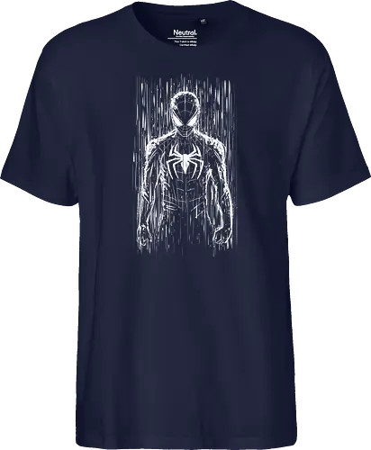 The spider under the rain