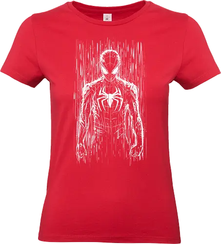 The spider under the rain - hero, comics, movies, scifi, science fiction, rain, graphic - Standard T-Shirt (Frauen)