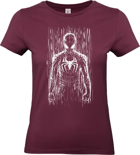 The spider under the rain - hero, comics, movies, scifi, science fiction, rain, graphic - Standard T-Shirt (Frauen)