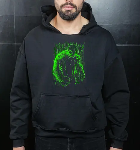 The big guy under the rain - hero, big guy, comics, movies, scifi, pop culture - Cropped Hoodie