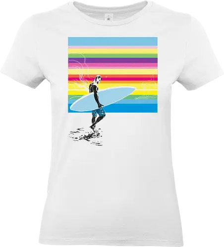 CMYK surfer - surf, surfer, sport, summer, travel, nature, ocean, dea - Standard T-Shirt (Frauen)