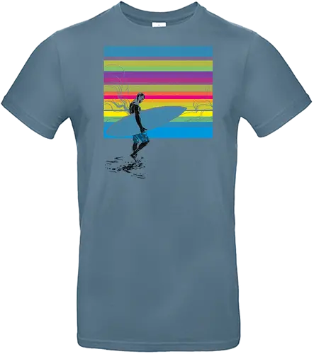 CMYK surfer - surf, surfer, sport, summer, travel, nature, ocean, dea - Standard T-Shirt