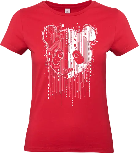 Panda of tomorrow - scifi, panda, animal, nature, robot, circuit boards, futuristic, technology - Standard T-Shirt (Frauen)