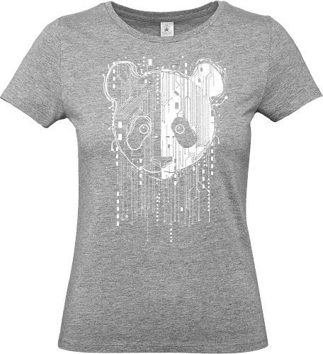 Panda of tomorrow - scifi, panda, animal, nature, robot, circuit boards, futuristic, technology - Standard T-Shirt (Frauen)