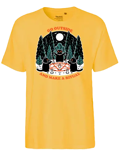 Forest Cat Cult - Forest, black cat, Cat, Cult, Dark Magic, magical, magic, Ritual, Funny, pentagram, pet, witchcraft, occultism, occult - Fairtrade T-Shirt
