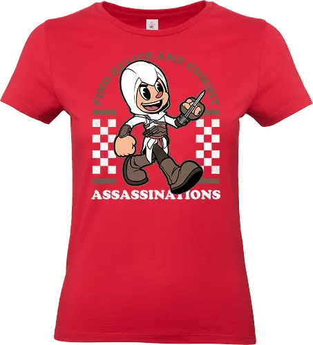 Game Mascot Assassin - Video Games, Video Game, Game, Games, Gamer, Mascot, Retro, Vintage, Retro Vintage, Retro Gamer, Retro Cartoon, Assassin, Adventure, Historical, History, Classic, Scifi, Sci-fi, Guild, Time Travel, Relic, Game Mascot, Killer, Fantasy - Standard T-Shirt (Frauen)