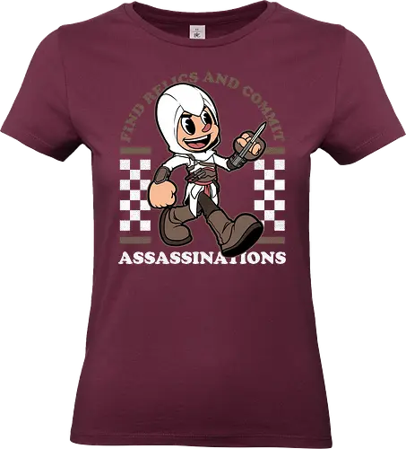 Game Mascot Assassin - Video Games, Video Game, Game, Games, Gamer, Mascot, Retro, Vintage, Retro Vintage, Retro Gamer, Retro Cartoon, Assassin, Adventure, Historical, History, Classic, Scifi, Sci-fi, Guild, Time Travel, Relic, Game Mascot, Killer, Fantasy - Standard T-Shirt (Frauen)