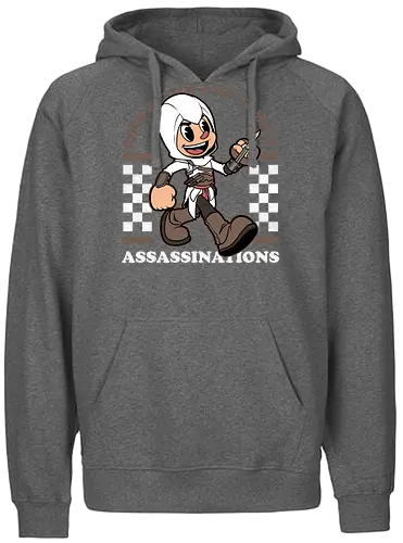 Game Mascot Assassin - Video Games, Video Game, Game, Games, Gamer, Mascot, Retro, Vintage, Retro Vintage, Retro Gamer, Retro Cartoon, Assassin, Adventure, Historical, History, Classic, Scifi, Sci-fi, Guild, Time Travel, Relic, Game Mascot, Killer, Fantasy - Fairtrade Hoodie
