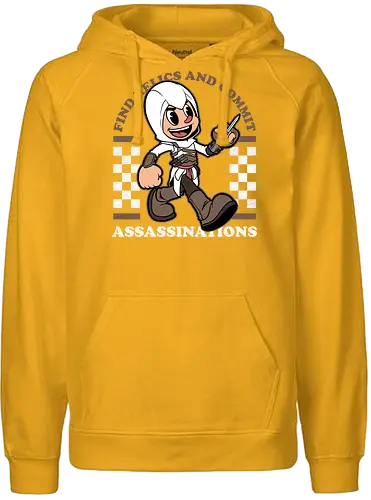 Game Mascot Assassin - Video Games, Video Game, Game, Games, Gamer, Mascot, Retro, Vintage, Retro Vintage, Retro Gamer, Retro Cartoon, Assassin, Adventure, Historical, History, Classic, Scifi, Sci-fi, Guild, Time Travel, Relic, Game Mascot, Killer, Fantasy - Fairtrade Hoodie