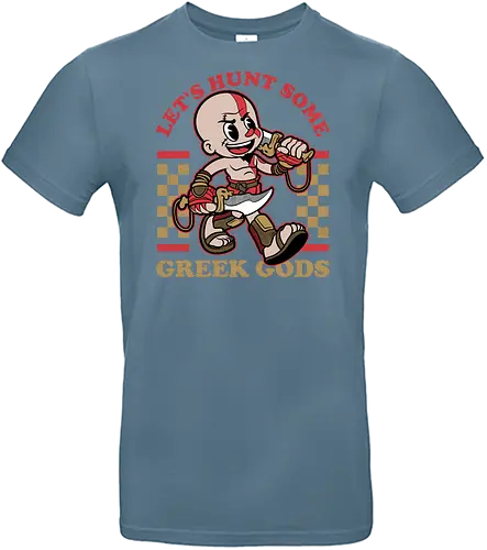 Game Mascot Demigod Hunter - Video Games, Video Game, Game, Games, Gamer, Mascot, Retro, Vintage, Retro Vintage, Retro Gamer, Retro Cartoon, Demigod, God, Greek Mythology, Greek, Mythical, Mythology, Myth, Hack And Slash, Fantasy, Adventure, Classic - Standard T-Shirt
