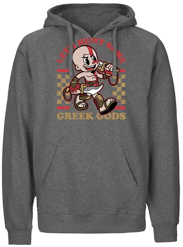 Game Mascot Demigod Hunter - Video Games, Video Game, Game, Games, Gamer, Mascot, Retro, Vintage, Retro Vintage, Retro Gamer, Retro Cartoon, Demigod, God, Greek Mythology, Greek, Mythical, Mythology, Myth, Hack And Slash, Fantasy, Adventure, Classic - Fairtrade Hoodie