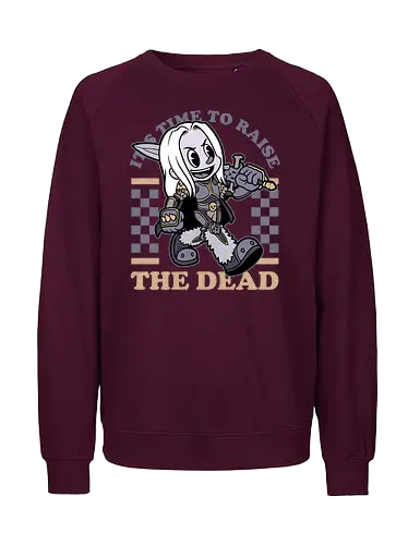 Game Mascot Undead King - Video Games, Video Game, Game, Games, Gamer, Mascot, Retro, Vintage, Retro Vintage, Retro Gamer, Retro Cartoon, Undead, Rpg, Magic, Magical, Lich, King, Skeleton - Fairtrade Sweatshirt