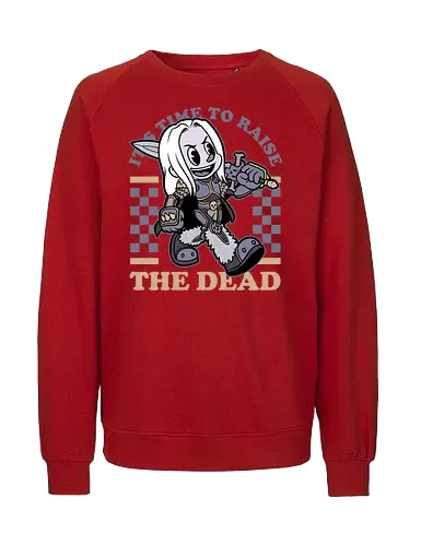 Game Mascot Undead King - Video Games, Video Game, Game, Games, Gamer, Mascot, Retro, Vintage, Retro Vintage, Retro Gamer, Retro Cartoon, Undead, Rpg, Magic, Magical, Lich, King, Skeleton - Fairtrade Sweatshirt