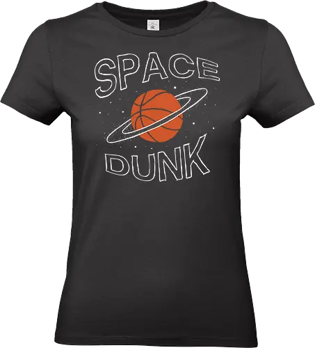 Space Dunk - basketball, space, slam dunk, funny, nba, game, match, sports, sport, cosmos, dunking, dunk, puns, pun, funny, sarcastic, sarcasm, stars - Standard T-Shirt (Frauen)