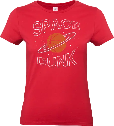 Space Dunk - basketball, space, slam dunk, funny, nba, game, match, sports, sport, cosmos, dunking, dunk, puns, pun, funny, sarcastic, sarcasm, stars - Standard T-Shirt (Frauen)
