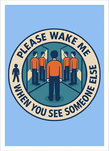 Please wake me when you see someone else