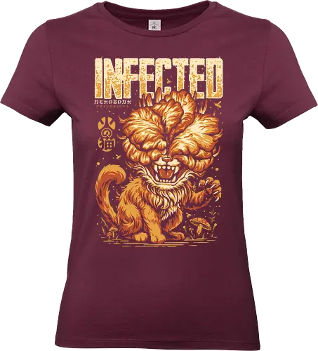 The Clicker Cat - clicker, ellie, gamer, gaming, joel, Last, tlou, zombie, horror, infected, Parody, cat meme, meme, funny cat, hilarious, cute cat, funny, cat joke, fungi, mushroom, fungus - Standard T-Shirt (Frauen)