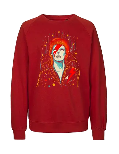 Glamourous starlord - ziggy, music, rock, starlord, glamour, glitter rock star - Fairtrade Sweatshirt