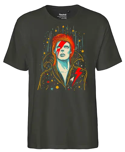 Glamourous starlord - ziggy, music, rock, starlord, glamour, glitter rock star - Fairtrade T-Shirt