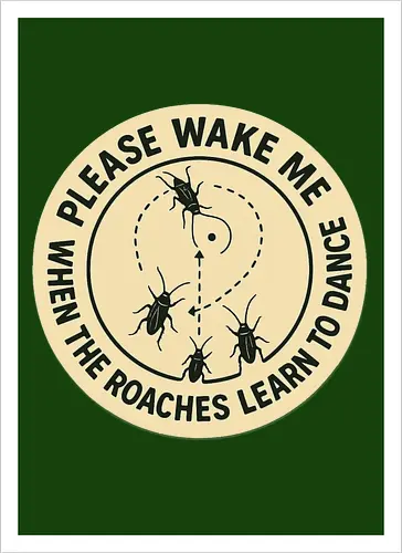 Please wake me when the roaches learn to dance