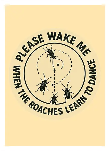 Please wake me when the roaches learn to dance