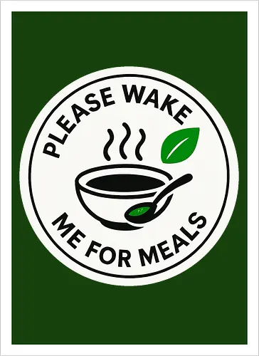 Please wake me for meals