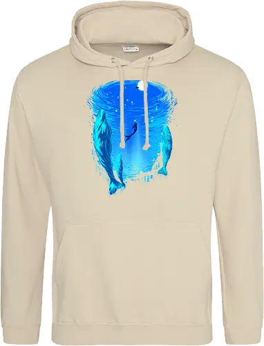 Part of Our World - mermaid, siren, whales, nature - Standard Hoodie