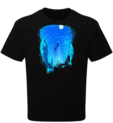 Part of Our World - mermaid, siren, whales, nature - Oversize T-Shirt