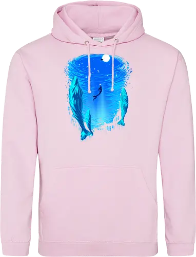 Part of Our World - mermaid, siren, whales, nature - Standard Hoodie