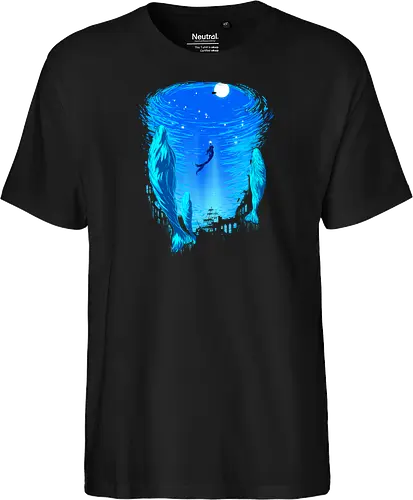 Part of Our World - mermaid, siren, whales, nature - Fairtrade T-Shirt