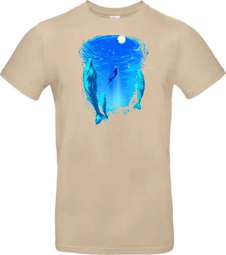 Part of Our World - mermaid, siren, whales, nature - Standard T-Shirt