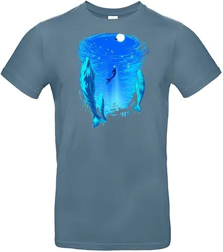 Part of Our World - mermaid, siren, whales, nature - Standard T-Shirt