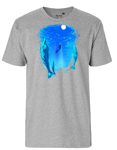 Part of Our World - mermaid, siren, whales, nature - Fairtrade T-Shirt