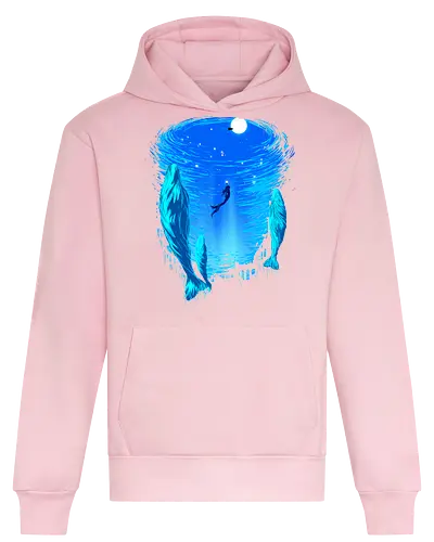 Part of Our World - mermaid, siren, whales, nature - Heavyweight Hoodie