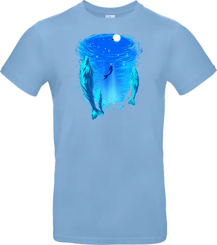 Part of Our World - mermaid, siren, whales, nature - Standard T-Shirt