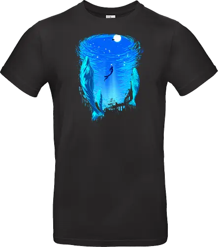Part of Our World - mermaid, siren, whales, nature - Standard T-Shirt