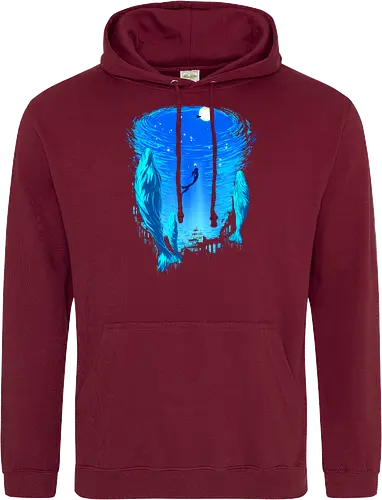 Part of Our World - mermaid, siren, whales, nature - Standard Hoodie
