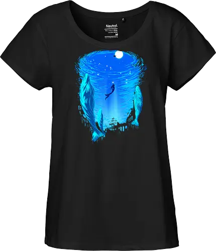 Part of Our World - mermaid, siren, whales, nature - Fairtrade Girl Shirt