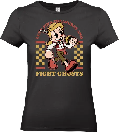 Game Mascot Monkey Pirate - Video Games, Video Game, Game, Games, Gamer, Mascot, Retro, Vintage, Retro Vintage, Retro Gamer, Retro Cartoon, Monkey, Pirates, Pirate, Fantasy, Adventure, Sword, Ghosts, Ghost, Treasure Hunter, Treasure - Standard T-Shirt (Frauen)